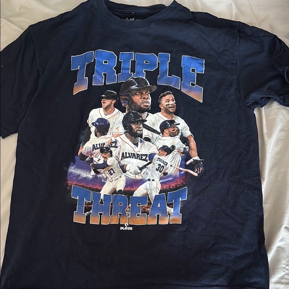 Black and Blue Baseball Graphic Short Sleeve Tee
